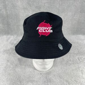 Fight Club Bucket Hat Adjustable Red Black Embroidered Logo